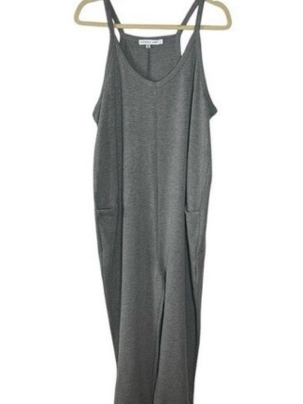 Sincerely Jules Gray V-Neck Wide-Leg Jumpsuit - Picture 2 of 4